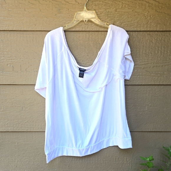 Torrid White Banded Bottom Off Shoulder T-shirt 3x - Picture 1 of 5